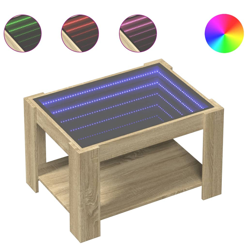 LED Couchtisch Sonoma Eiche