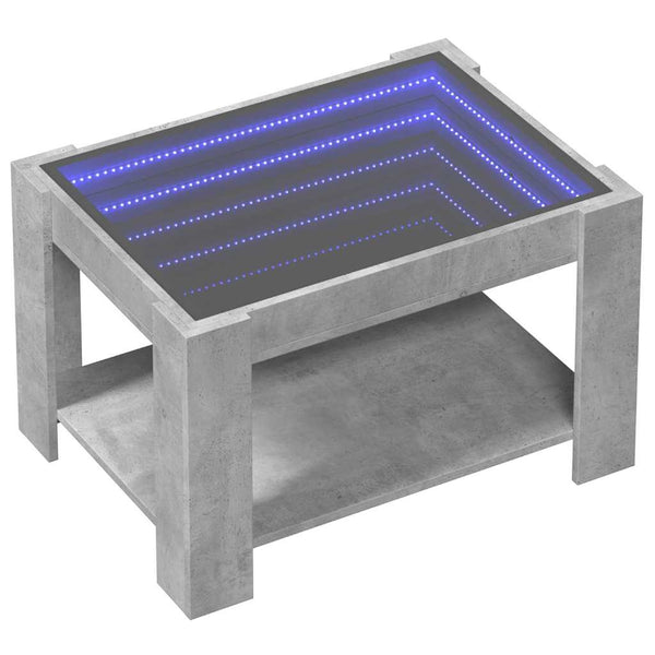 LED Couchtisch Betongrau 73x53 cm