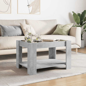 LED Couchtisch Betongrau 73x53 cm