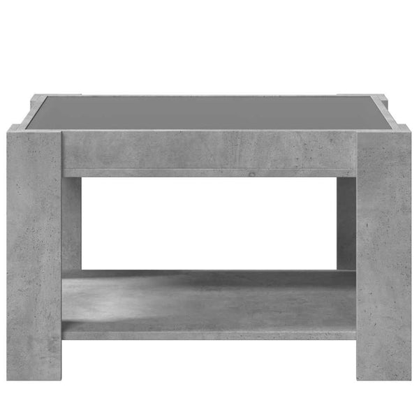 LED Couchtisch Betongrau 73x53 cm