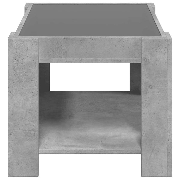LED Couchtisch Betongrau 73x53 cm