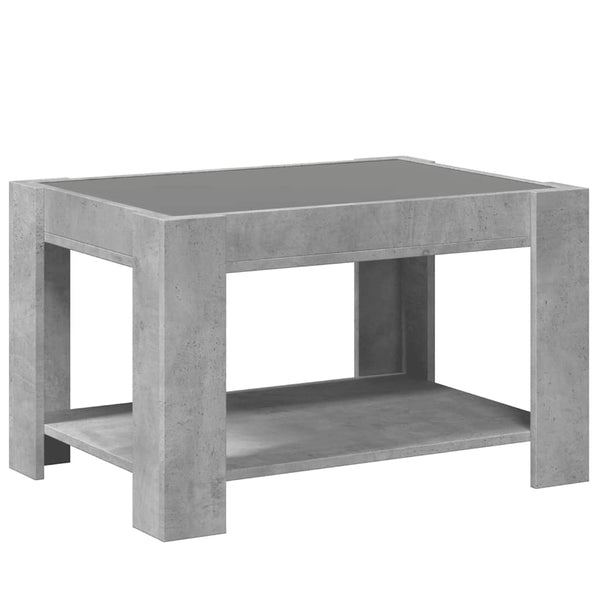 LED Couchtisch Betongrau 73x53 cm