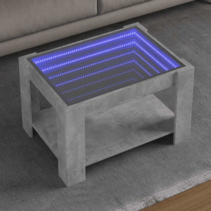 LED Couchtisch Betongrau 73x53 cm