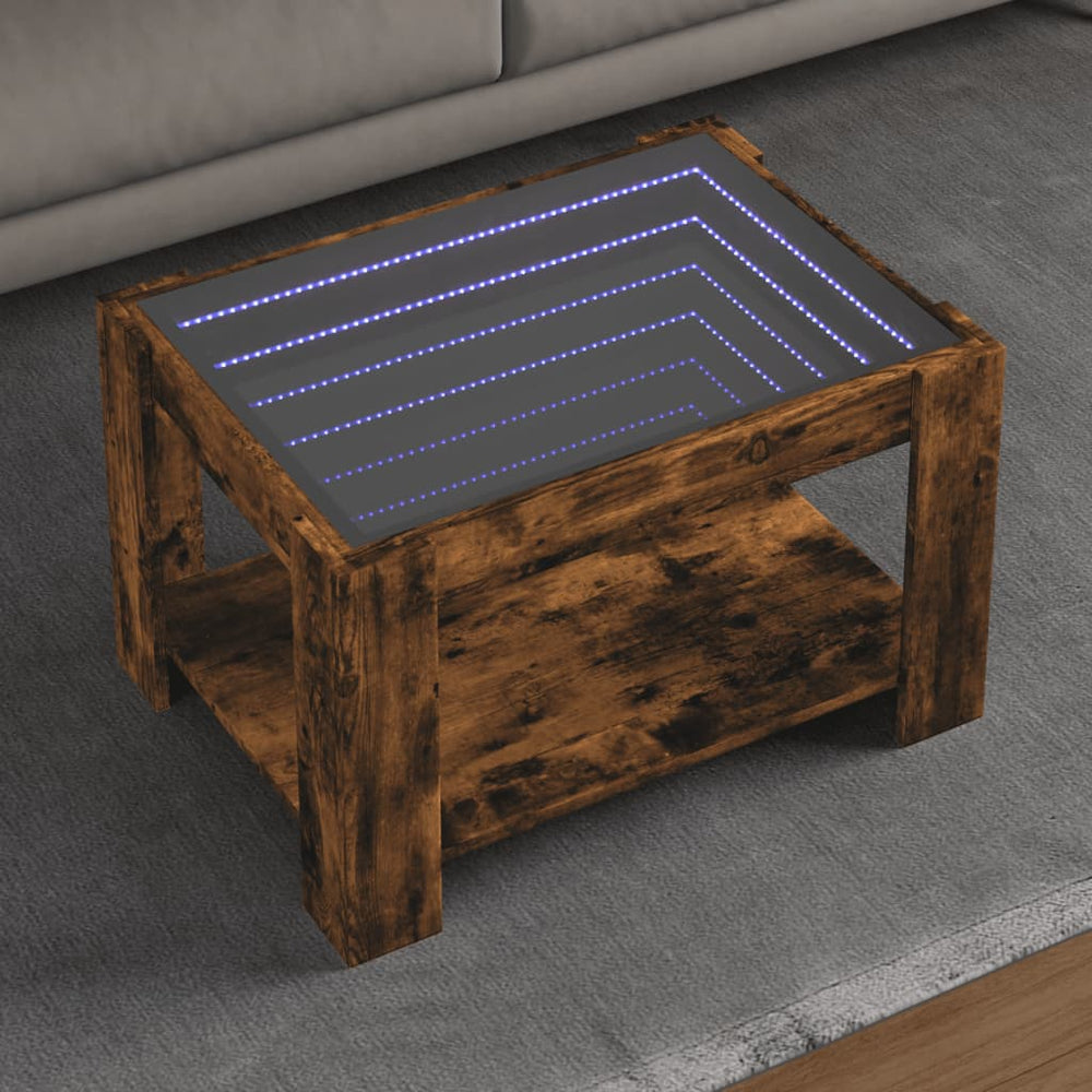 LED Couchtisch Räuchereiche 73x53 cm