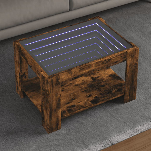 LED Couchtisch Räuchereiche 73x53 cm