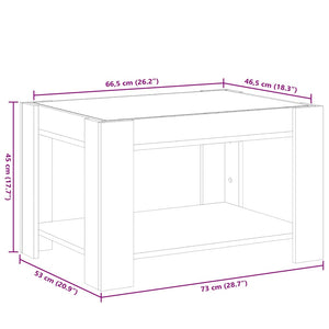LED Couchtisch Grau Sonoma 73x53 cm