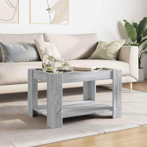 LED Couchtisch Grau Sonoma 73x53 cm