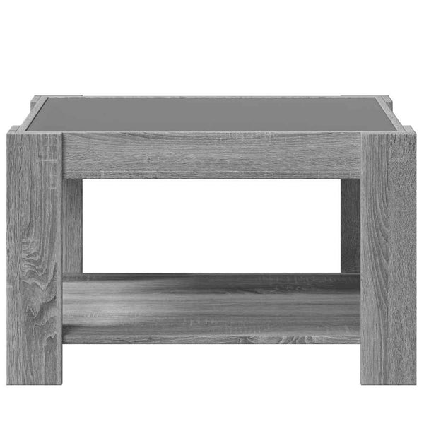 LED Couchtisch Grau Sonoma 73x53 cm