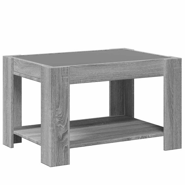 LED Couchtisch Grau Sonoma 73x53 cm
