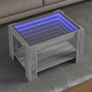 LED Couchtisch Grau Sonoma 73x53 cm