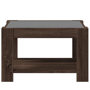 LED Couchtisch Eiche Braun 73x53 cm