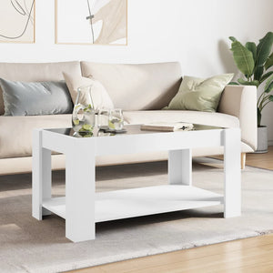 LED Couchtisch Weiß 93x53 cm
