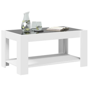 LED Couchtisch Weiß 93x53 cm