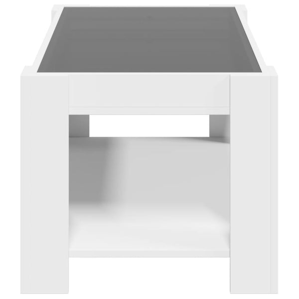 LED Couchtisch Weiß 93x53 cm