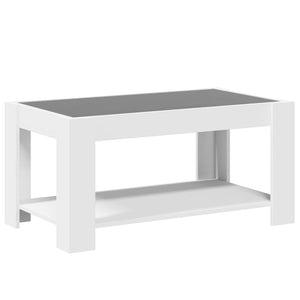 LED Couchtisch Weiß 93x53 cm