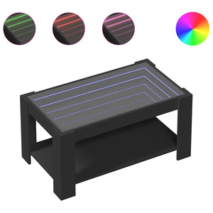 LED Couchtisch Schwarz 93x53 cm