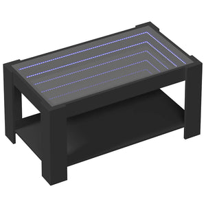 LED Couchtisch Schwarz 93x53 cm