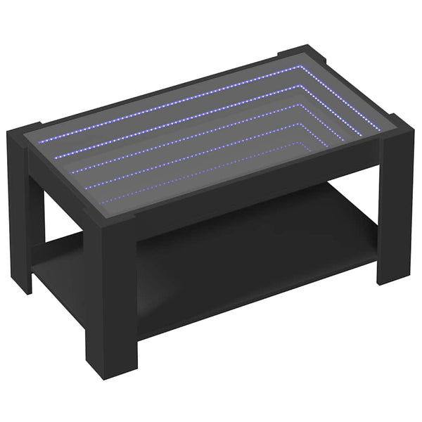 LED Couchtisch Schwarz 93x53 cm