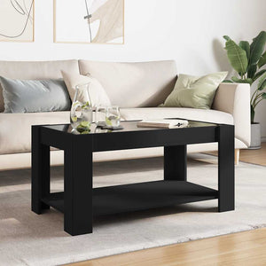 LED Couchtisch Schwarz 93x53 cm