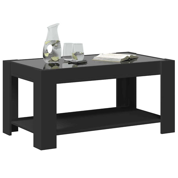 LED Couchtisch Schwarz 93x53 cm