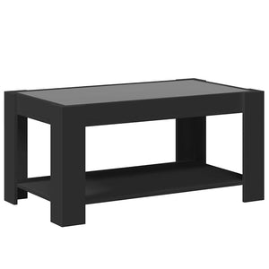 LED Couchtisch Schwarz 93x53 cm
