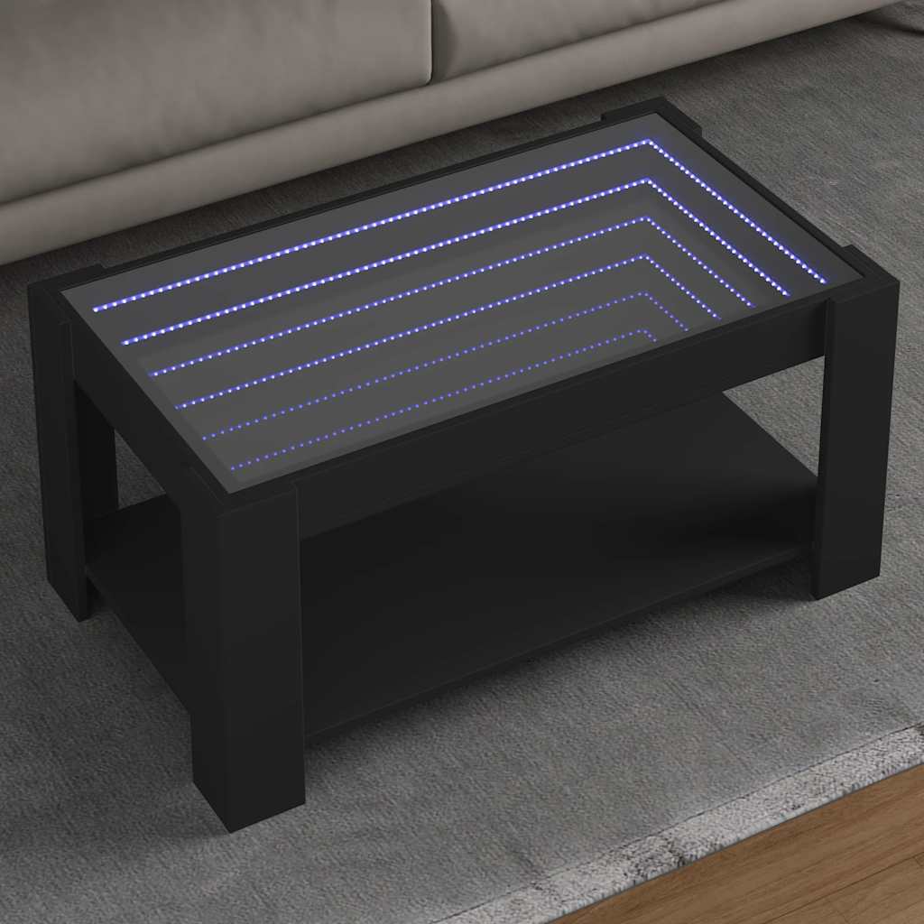 LED Couchtisch Schwarz 93x53 cm