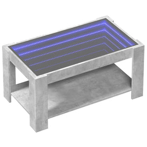 LED Couchtisch Betongrau 93x53 cm