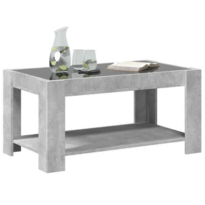 LED Couchtisch Betongrau 93x53 cm