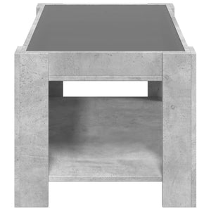 LED Couchtisch Betongrau 93x53 cm