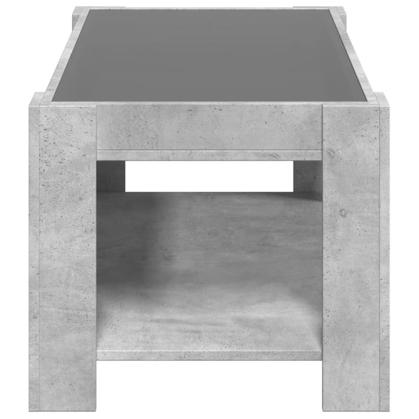 LED Couchtisch Betongrau 93x53 cm