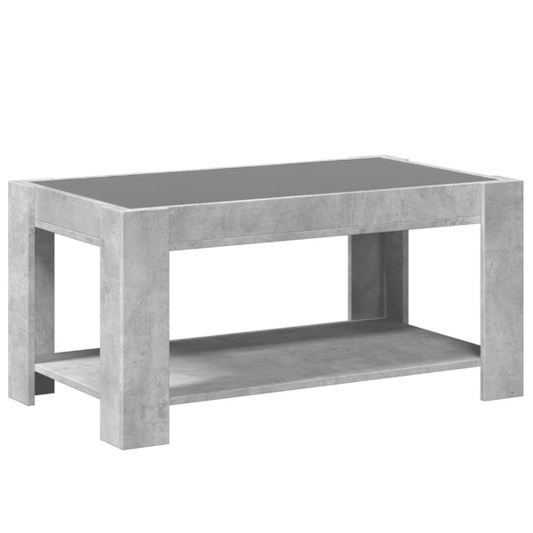 LED Couchtisch Betongrau 93x53 cm