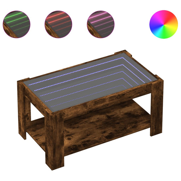 LED Couchtisch Räuchereiche 93 cm