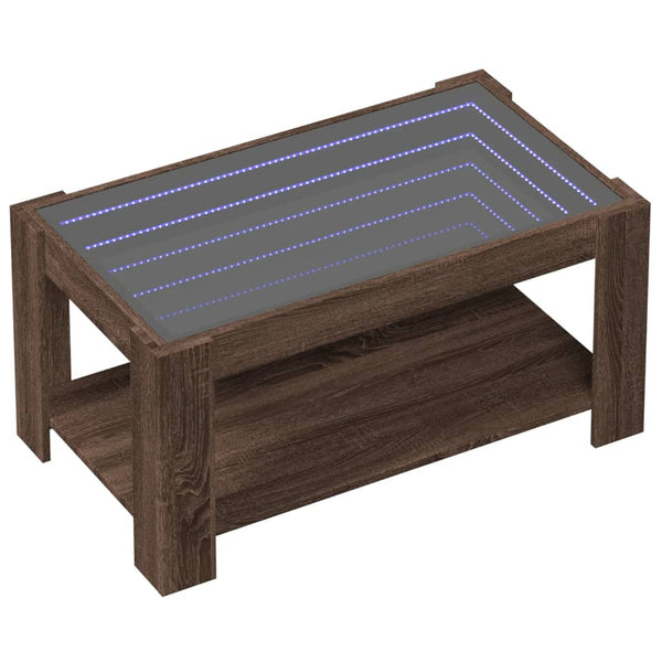 LED Couchtisch Braun Eichen-Optik
