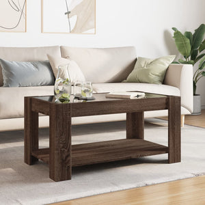 LED Couchtisch Braun Eichen-Optik