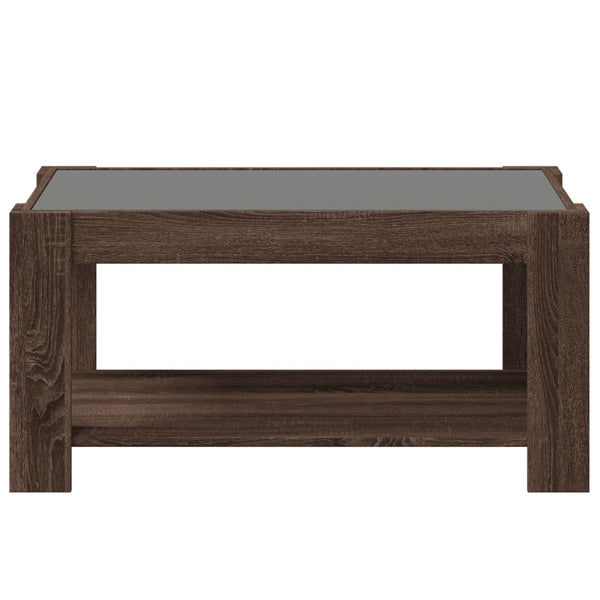 LED Couchtisch Braun Eichen-Optik