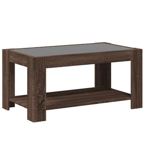 LED Couchtisch Braun Eichen-Optik