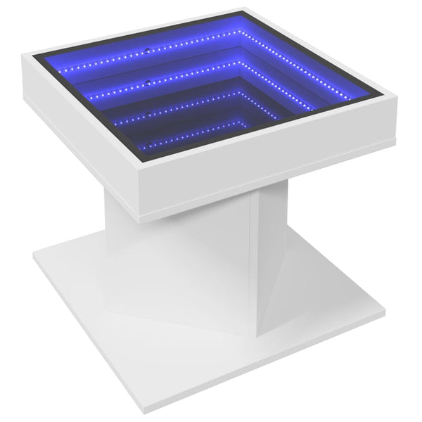 LED Couchtisch Weiß 50x50 cm