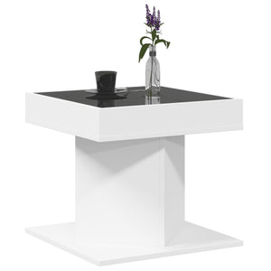 LED Couchtisch Weiß 50x50 cm