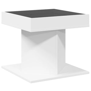 LED Couchtisch Weiß 50x50 cm