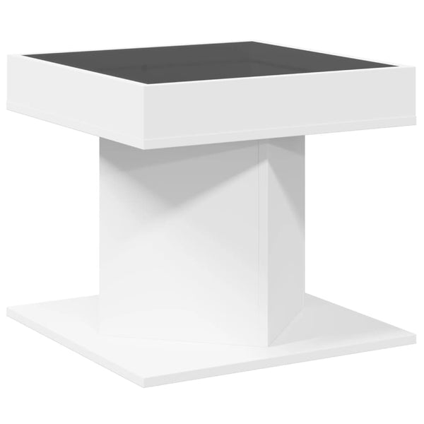 LED Couchtisch Weiß 50x50 cm