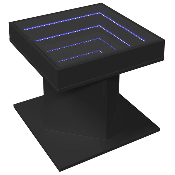 LED Couchtisch Schwarz 50x50 cm