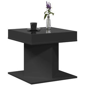 LED Couchtisch Schwarz 50x50 cm