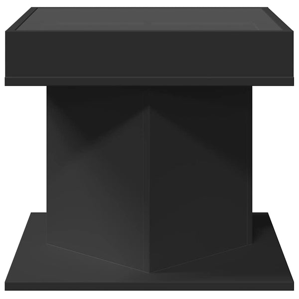 LED Couchtisch Schwarz 50x50 cm