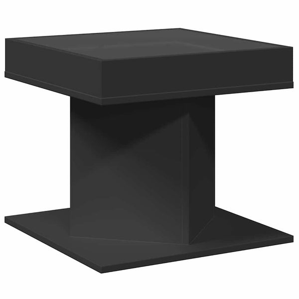 LED Couchtisch Schwarz 50x50 cm
