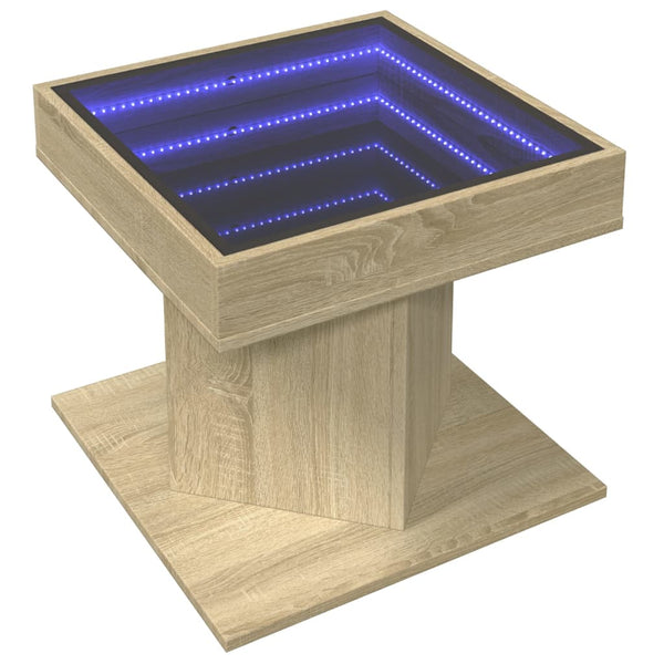 LED Couchtisch Sonoma Eiche 50x50 cm