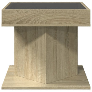 LED Couchtisch Sonoma Eiche 50x50 cm