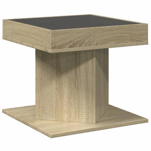 LED Couchtisch Sonoma Eiche 50x50 cm