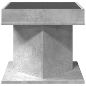 LED Couchtisch Betongrau 50x50 cm