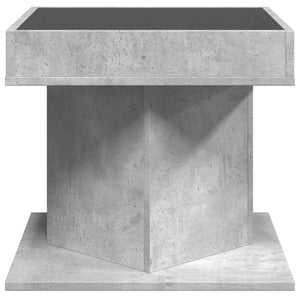 LED Couchtisch Betongrau 50x50 cm