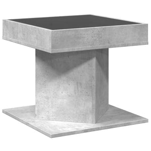 LED Couchtisch Betongrau 50x50 cm